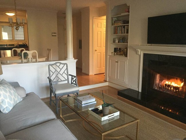 Living room and fireplace - 232 Queens Rd