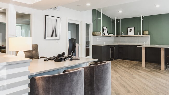 Reimagined leasing office with resident area off to the side - Parx at Everett