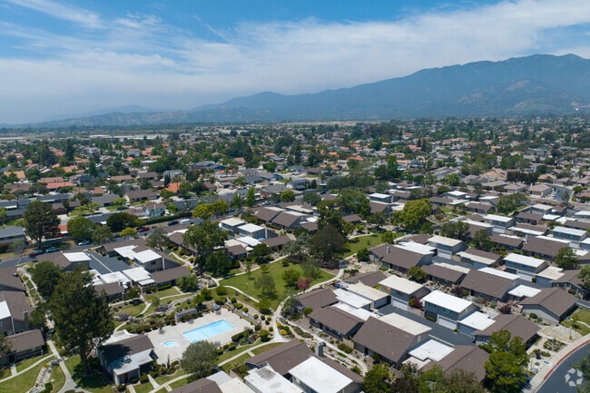 Homes in Upland near the Foothills with a park and community pool.