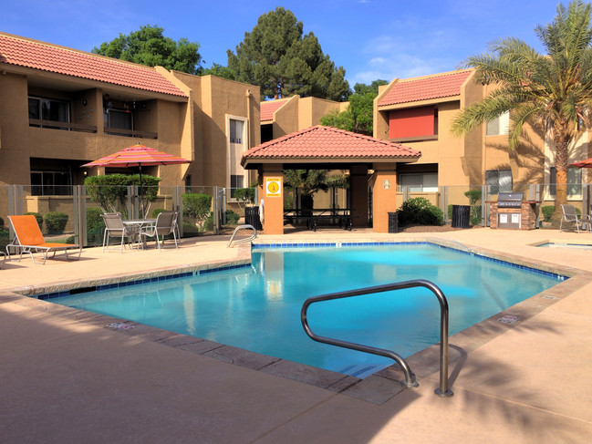 Remodeled Pool Area - West 35th Apartments