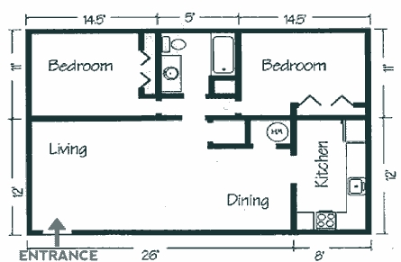 Plano de planta - Village Green Apartments