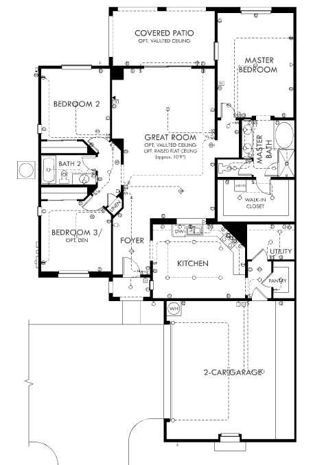 Plano de planta - Crescent Falls at Fulton Ranch