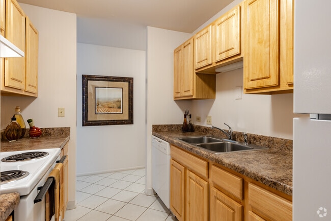 1HAB, 1BA - 675 ft² - Cocina - Deer Glen Apartments