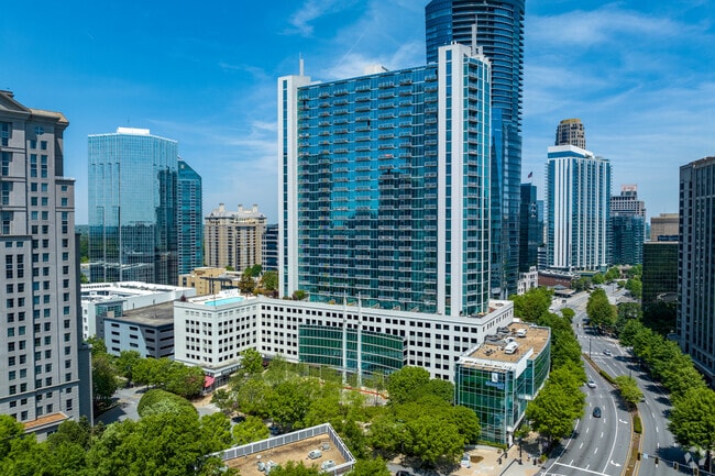 High-rise condos stand in Peachtree Park, Atlanta.