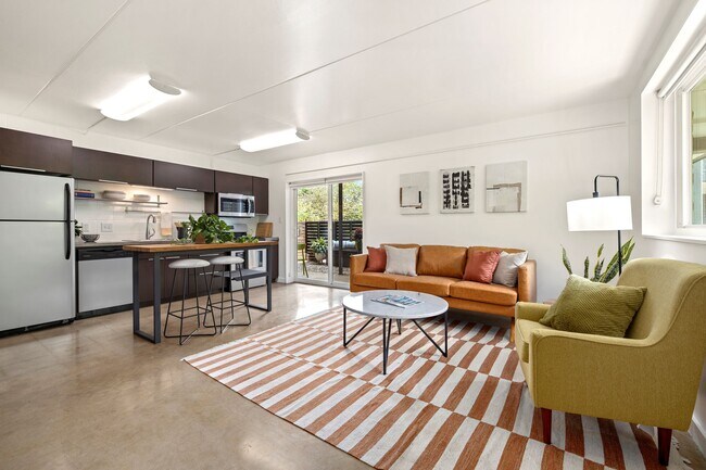 De la sala de estar a la cocina - Eco Modern Flats