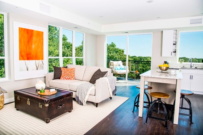 Two-Bedroom Apartment Living Room - Altitude Residences