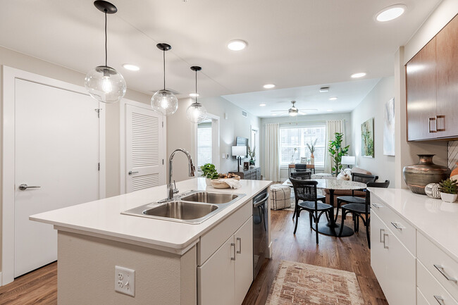 Spacious Kitchen with Island - Flatiron Flats Apartment Homes