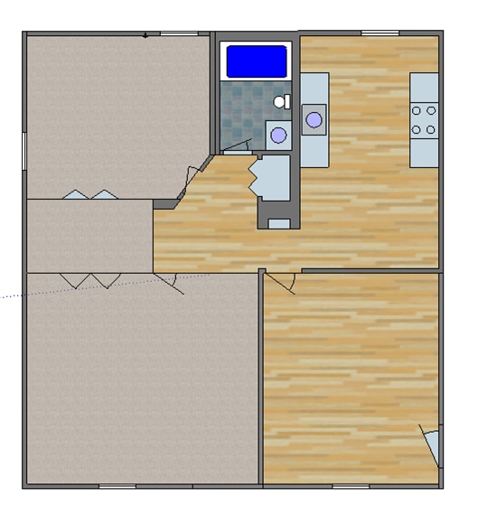Floor Plan A - 122 South Debardeleben Street Apartments