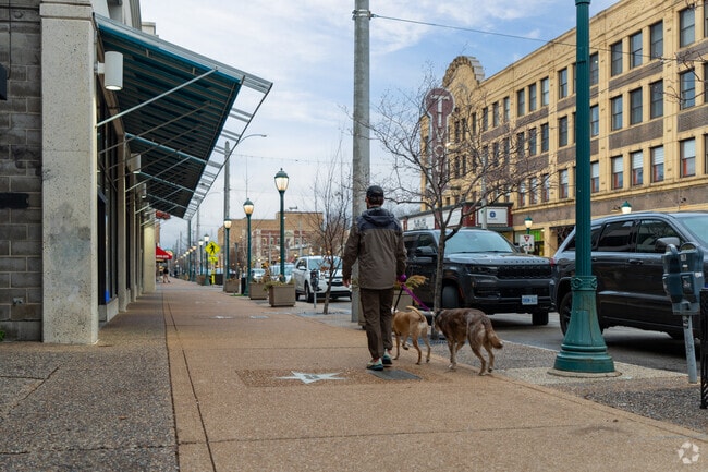Residents of Jennings enjoy a stroll down the Delmar Loop.