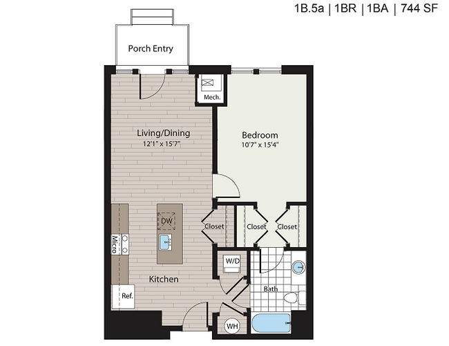 1B.5b 1BD1BA 744 SF - ICON Residences at The Rotunda