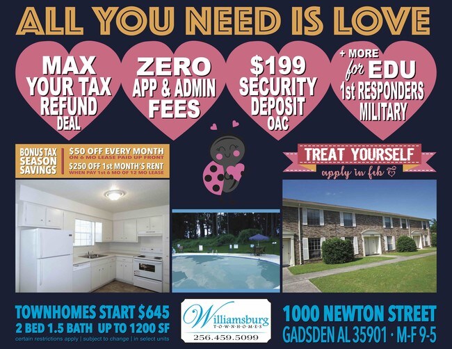 Williamsburg Townhomes Rentals Gadsden, AL