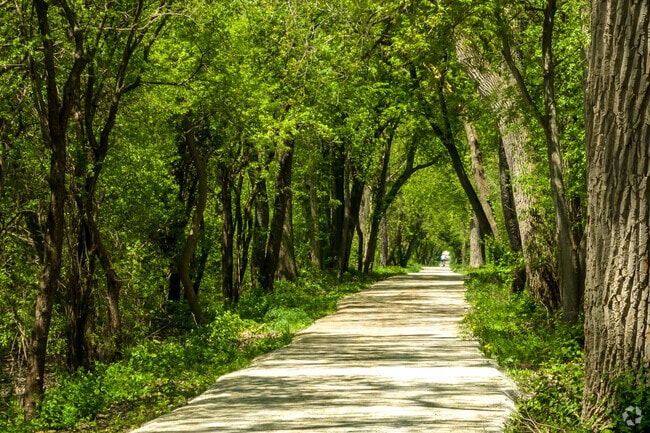 Pratt’s Wayne Woods has 12 Miles of trails through woodlands, prairies and wetlands.
