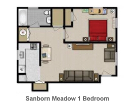 1BR/1BA - Sanborn Meadow Apartments