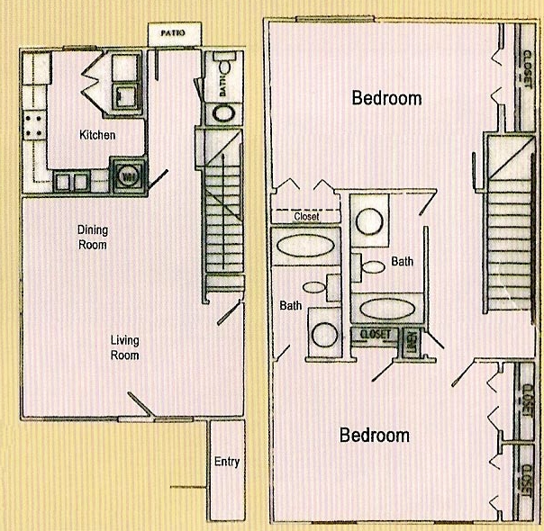 2BR/2.5BA - St. Charles Apartments