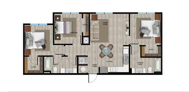 3BR Floor Plan - Marianna Crossings *INCOME RESTRICTIONS*