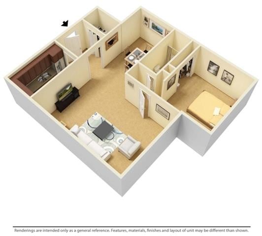 Crystal Tower – 1 Bed 1 Bath Standard