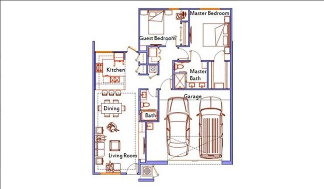 Plano de planta C - The Reserve at Las Palmas