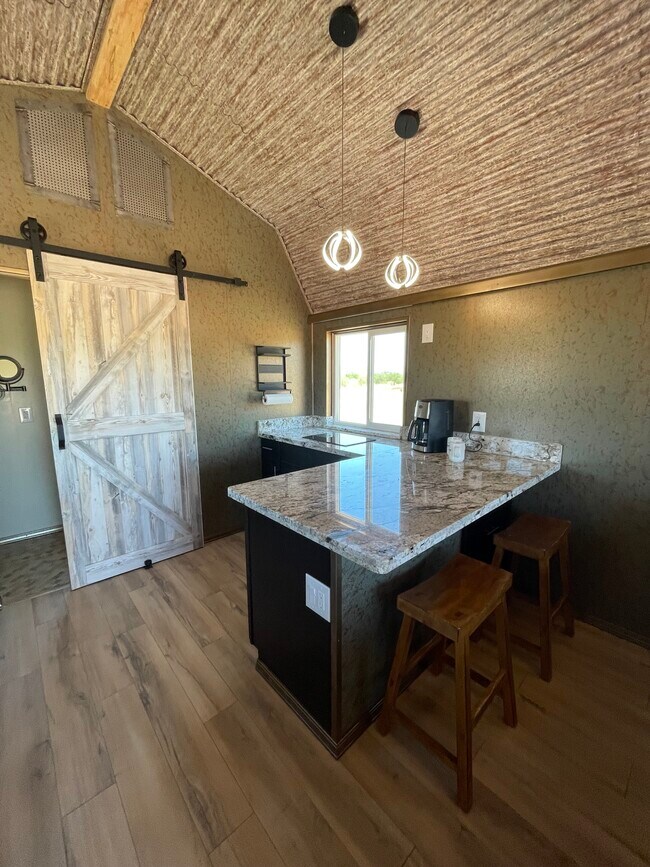 Amplia cocina con barra de desayuno y placa de inducción. - 8405 N Via Socorro