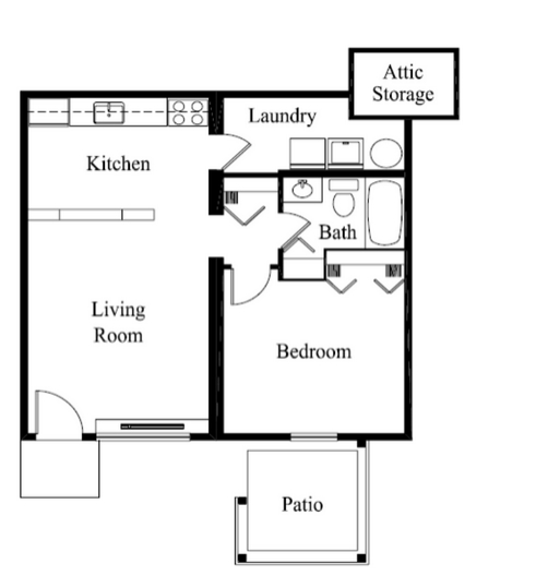 Plano de planta - Ridgewood Apartments