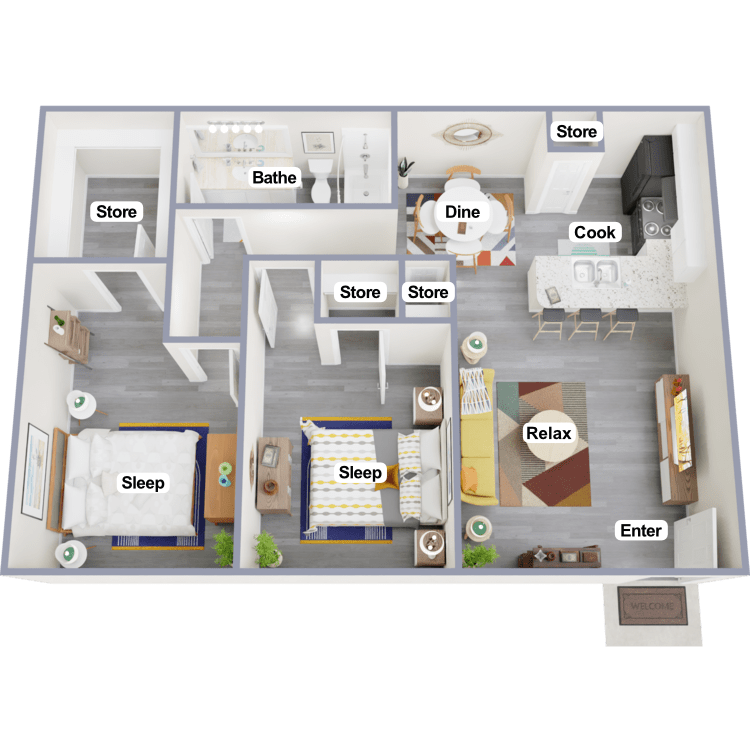 Floorplan - Parkview Apartments
