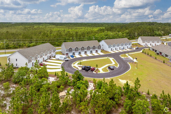 Aerial view. - Bells Lake Townes