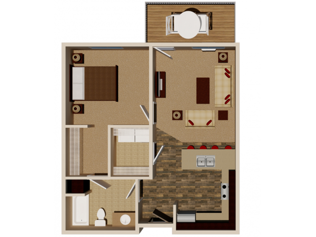 Plano de planta - Rivers Bend Apartment Homes