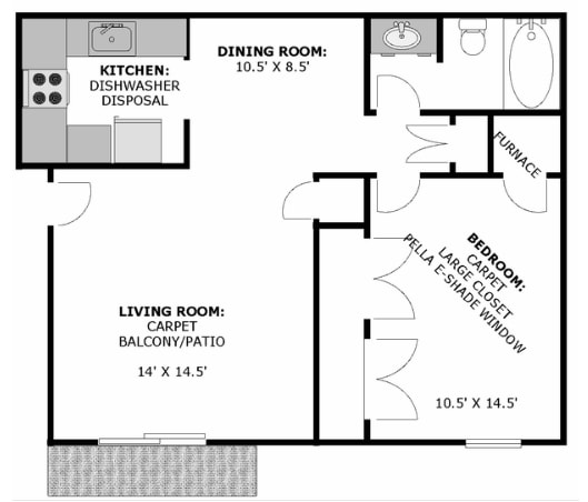 1BR/1BA - Avalon Apartments