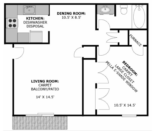 1HAB/1BA - Avalon Apartments