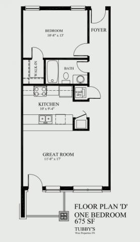 1HAB/1BA - Sergeant's Apartments