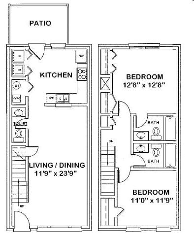 2HAB/2.5BA - Cedar Bluffs Apartments