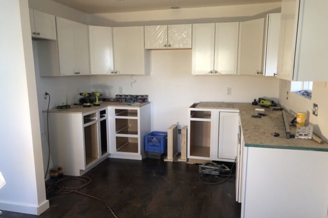 Kitchen during construction - 1030 S Catlin St