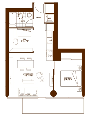 1BR/1BA - Burano Condominiums