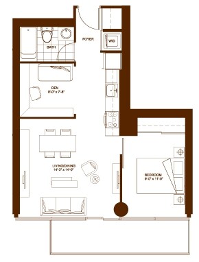1HAB/1BA - Burano Condominiums
