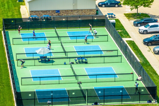Brand new pickleball courts in Walker Johnston Park attract residents of all ages.