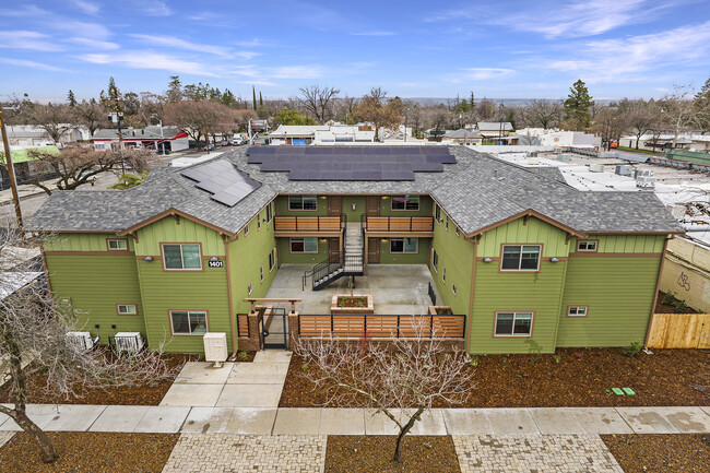 Drone Shot of Building - Courtyard at Oakdale