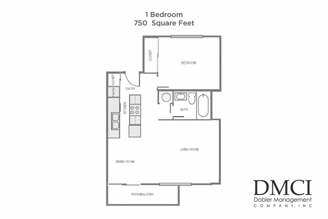 Un dormitorio - 750 pies cuadrados - Chambers Pointe Apartments