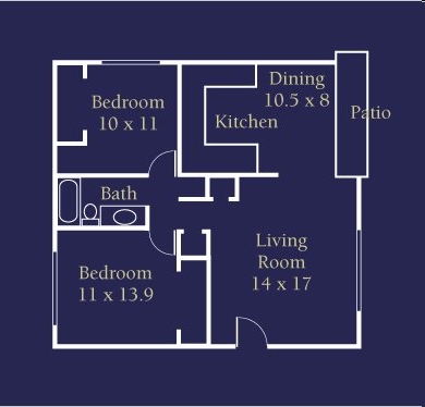 2BR/1BA - Sierra Manor Apartments