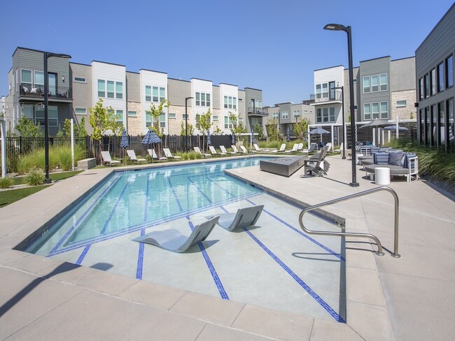 Lounge Chairs in Pool - The Austin Townhomes