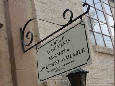 EXTERIOR SIGN - Adelle Apartments