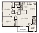 (Phase 3) 2 Bed + Den, 1 Bath Upper
