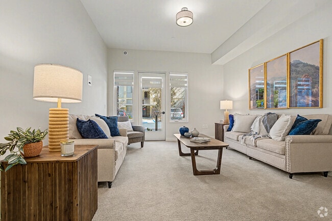 2BR, 1BA - 1122SF - Living Room - Coastal Senior Residences at The Park Lane