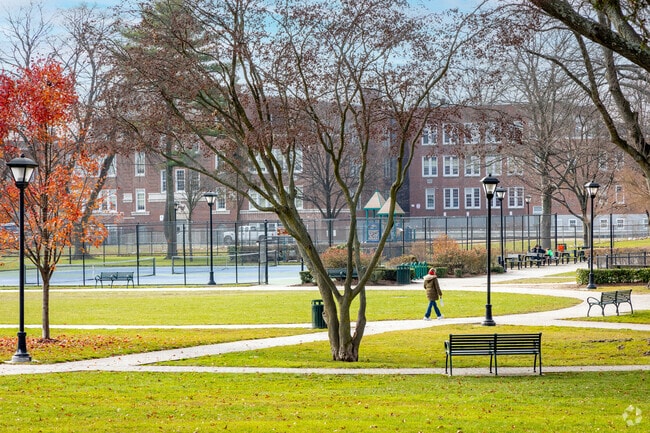 Take a walk in Mineola Memorial Park.