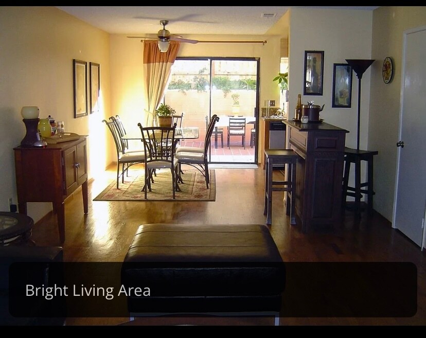 Living room into dining room - 10911 Draco Rd