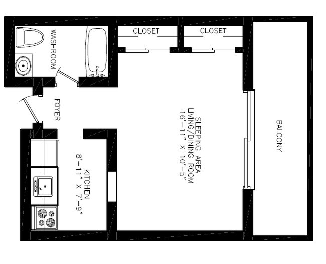 Plan d'étage - Vine Street Apartments