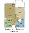 1x1 Senior Community Apartment