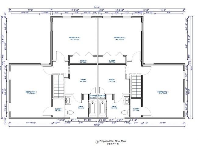 Espacio en el segundo piso con dormitorios - 159 Broad St