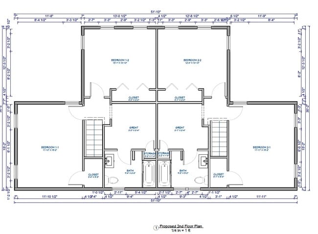 Secodn floor Space with Bedrooms - 159 Broad St