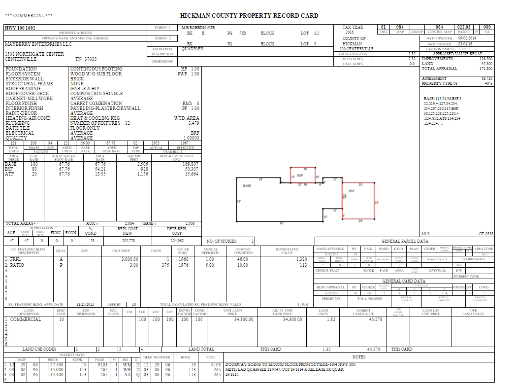 Property Card - 1692 Highway 100