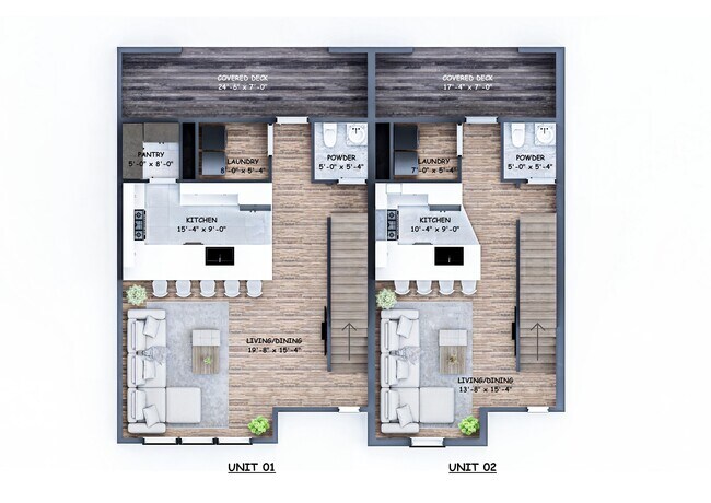 Plano de planta - The Meadowland Townhomes