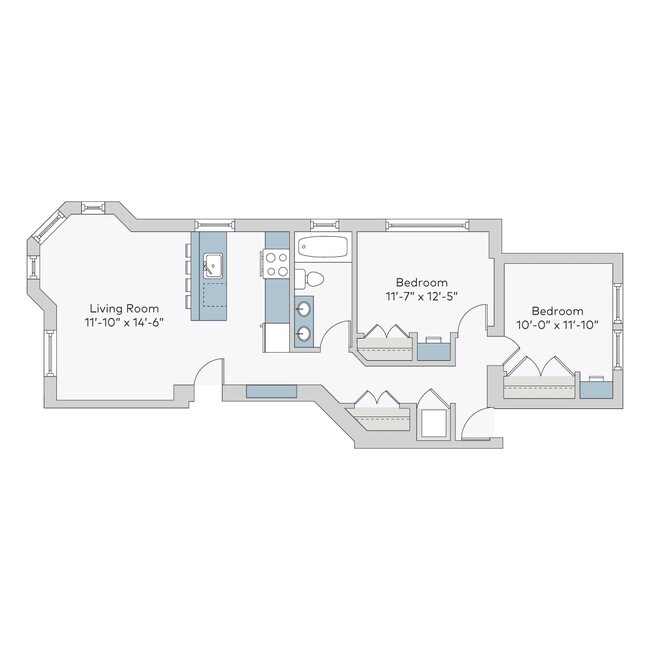 Plano de planta - 5557-59 S. University Avenue